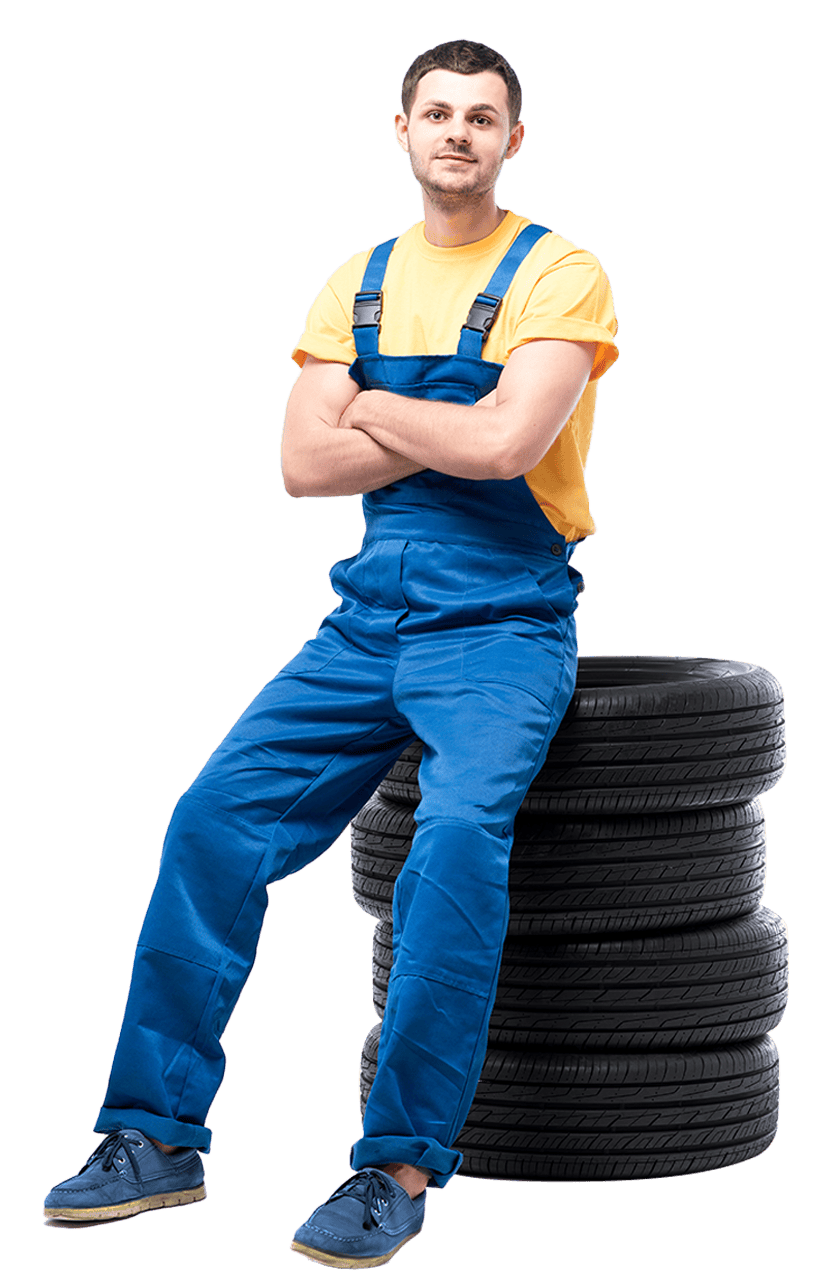 serviceman sitting on tires white background 2021 08 26 16 25 48 utc